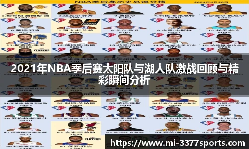 2021年NBA季后赛太阳队与湖人队激战回顾与精彩瞬间分析
